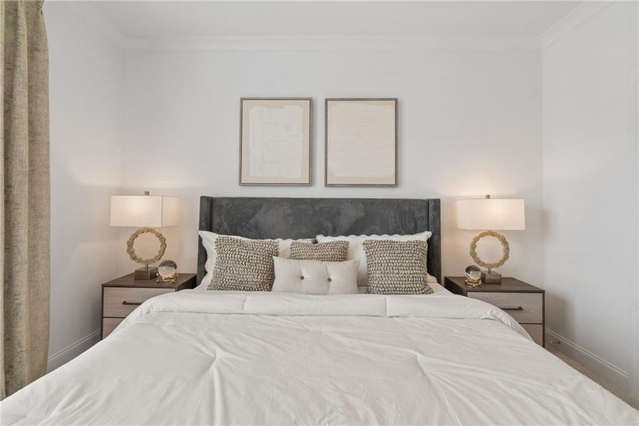 Furnished interior view inside a new home in Market Square at Sawnee Village, Cumming (Image 6). Furnished interior view inside a new home in Market Square at Sawnee Village, Cumming (Image 6).