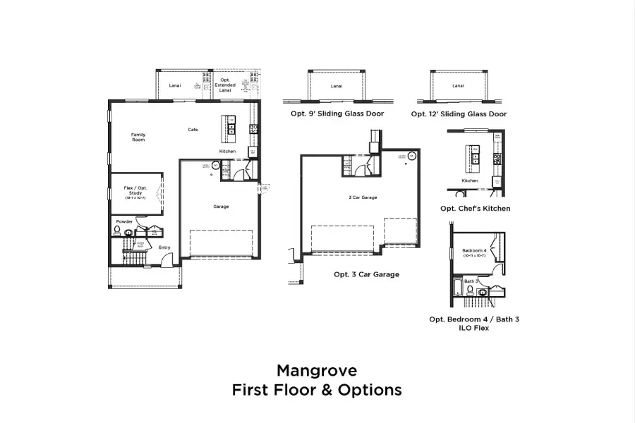 2D floor plan layout for the Mangrove by DRB Homes in Meadow Oaks, Hudson, FL (Image 3). 2D floor plan layout for the Mangrove by DRB Homes in Meadow Oaks, Hudson, FL (Image 3).