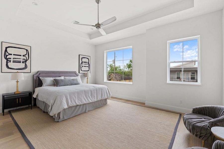 Privately positioned primary suite offers a luxurious sanctuary away from secondary bedrooms, creating your personal retreat from the world. Privately positioned primary suite offers a luxurious sanctuary away from secondary bedrooms, creating your personal retreat from the world.