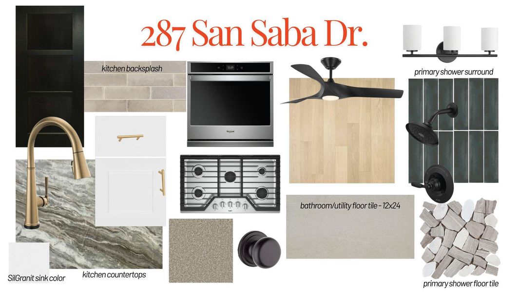 Sample of building materials used in homes in Persimmon, Buda (Image 21).