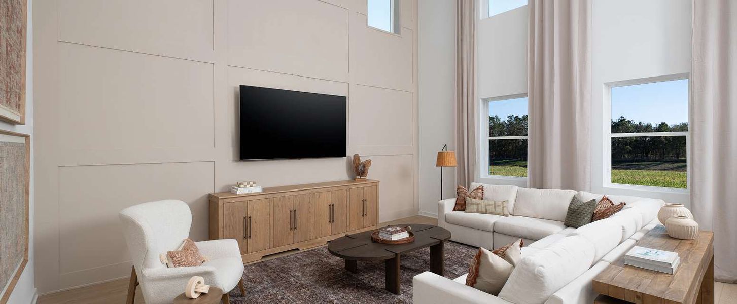 Representative furnished interior of a home built from the Griffin II by Ashton Woods in Ardisia Park Estate, New Smyrna Beach (Image 9). Representative furnished interior of a home built from the Griffin II by Ashton Woods in Ardisia Park Estate, New Smyrna Beach (Image 9).