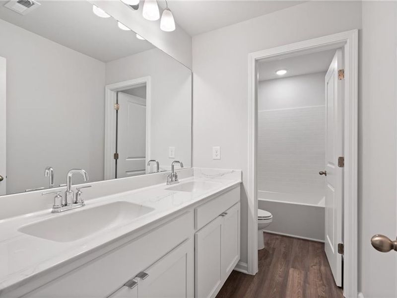 Furnished interior view inside a new home in Cedar Farms, Winder (Image 12). Furnished interior view inside a new home in Cedar Farms, Winder (Image 12).