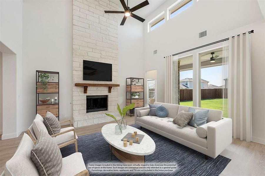 Furnished interior view inside a new home in Waterscape Classic 60s, Royse City (Image 8).