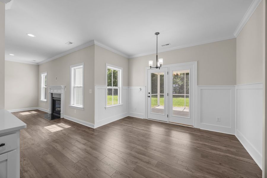 Representative unfurnished interior of a home built from the Albemarle by Bill Clark Homes in Kennedy's Crossing, Grimesland (Image 32). Representative unfurnished interior of a home built from the Albemarle by Bill Clark Homes in Kennedy's Crossing, Grimesland (Image 32).