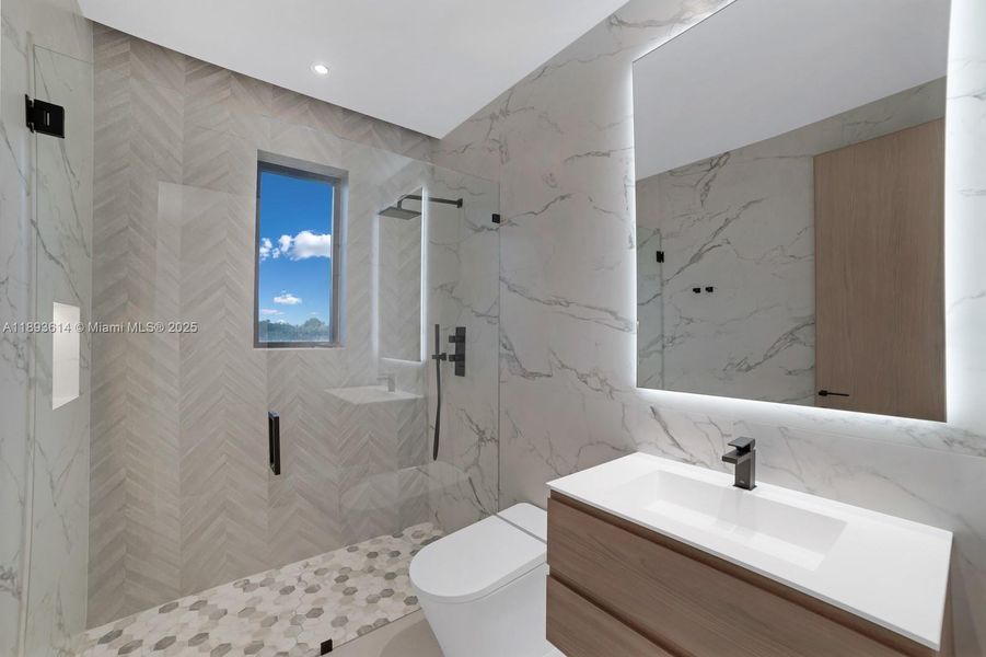 Furnished interior view inside a new home in , Miami (Image 29).