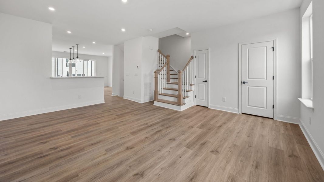 The Landon Plan in River District by DBR Homes in Charlotte, N.C - Living Area