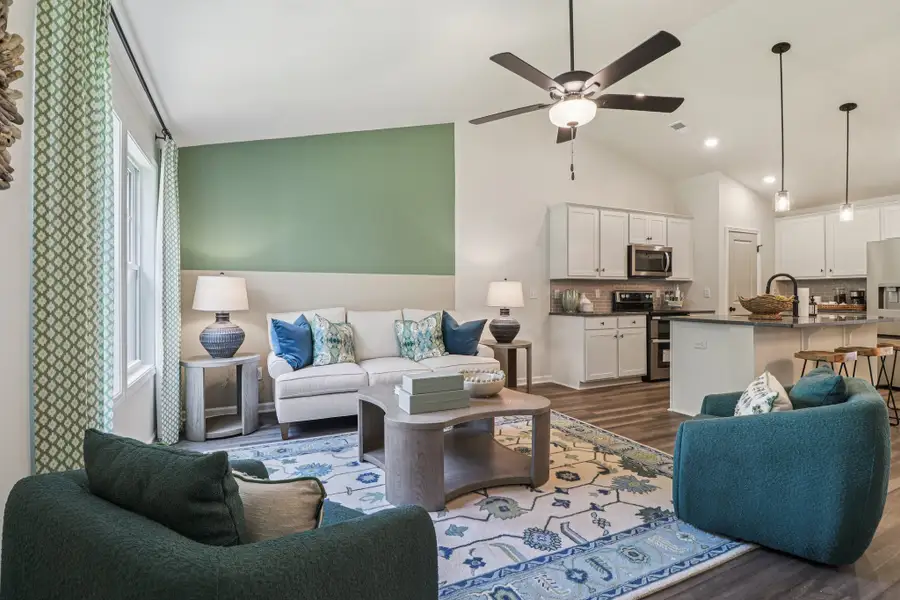 Representative furnished interior of a home built from the Earle by Great Southern Homes in Piney Woods Bluff, Columbia (Image 8). Representative furnished interior of a home built from the Earle by Great Southern Homes in Piney Woods Bluff, Columbia (Image 8).