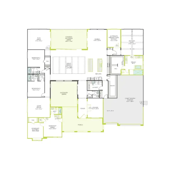 2D floor plan layout of this home in Emberly, Gilbert, AZ (Image 5).