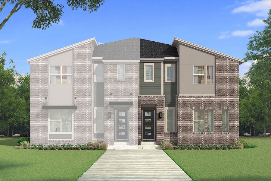 Representative exterior photo of a completed home built from the Edinburgh by Mattamy Homes in Collin Creek, Plano, TX (Image 5).