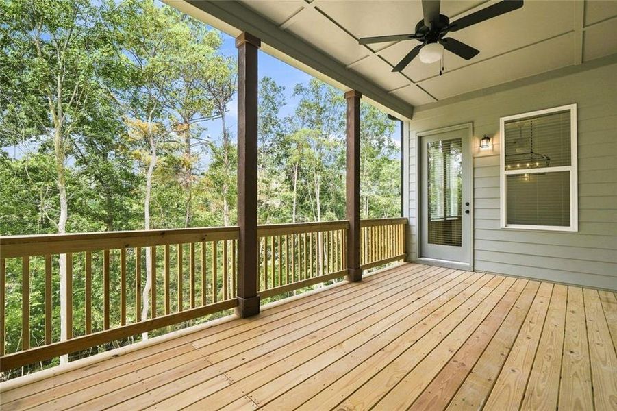 Exterior details and patio area of a home in , Ellijay (Image 29).