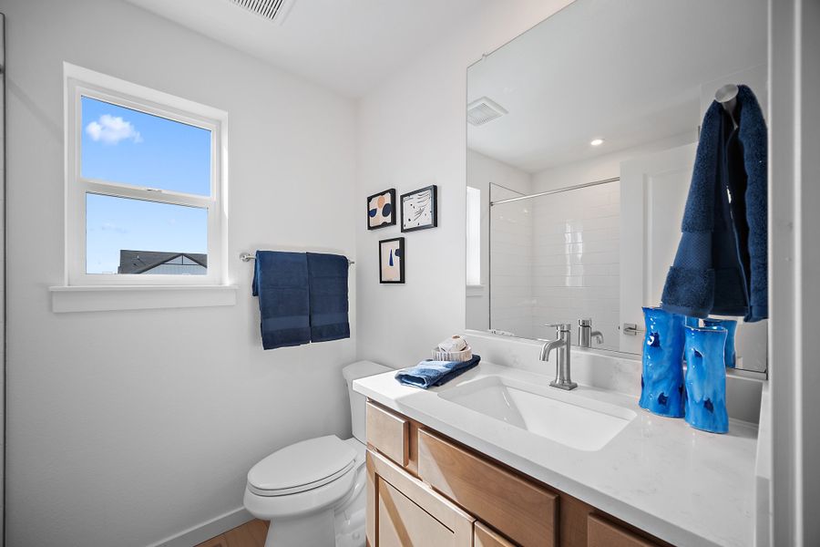 Furnished interior view inside a new home in The Commons at Victory Ridge, Colorado Springs (Image 18).