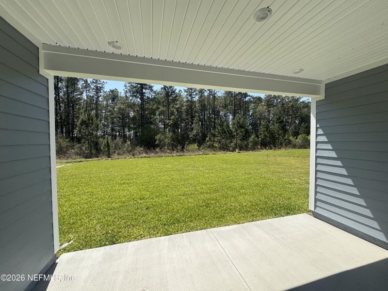 Exterior details and patio area of a home in Hyland Trail, Green Cove Springs (Image 22).