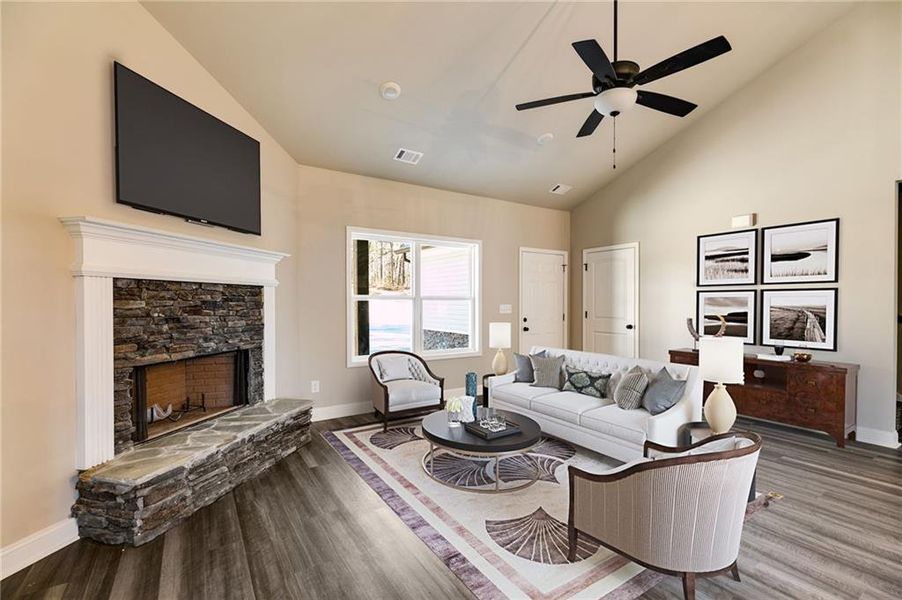 Furnished interior view inside a new home in , Buchanan (Image 16).