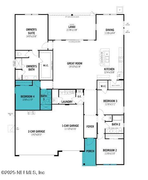 2D floor plan layout of this home in RiverTown - Forest, St. Johns, FL (Image 3). 2D floor plan layout of this home in RiverTown - Forest, St. Johns, FL (Image 3).