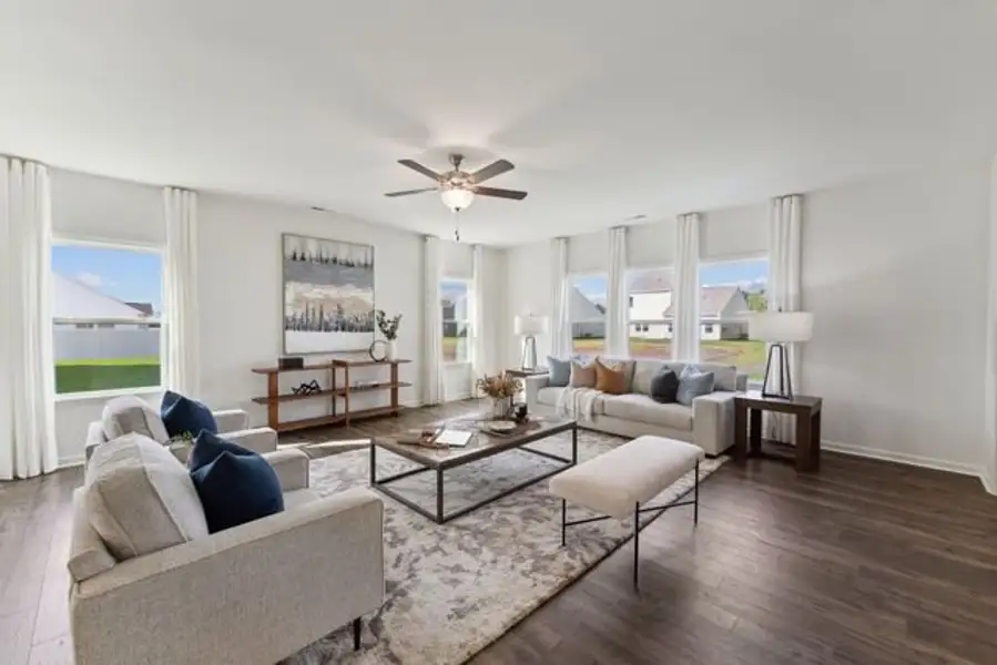 Representative furnished interior of a home built from the Winslow by True Homes in Whispering Hills, Locust (Image 9).