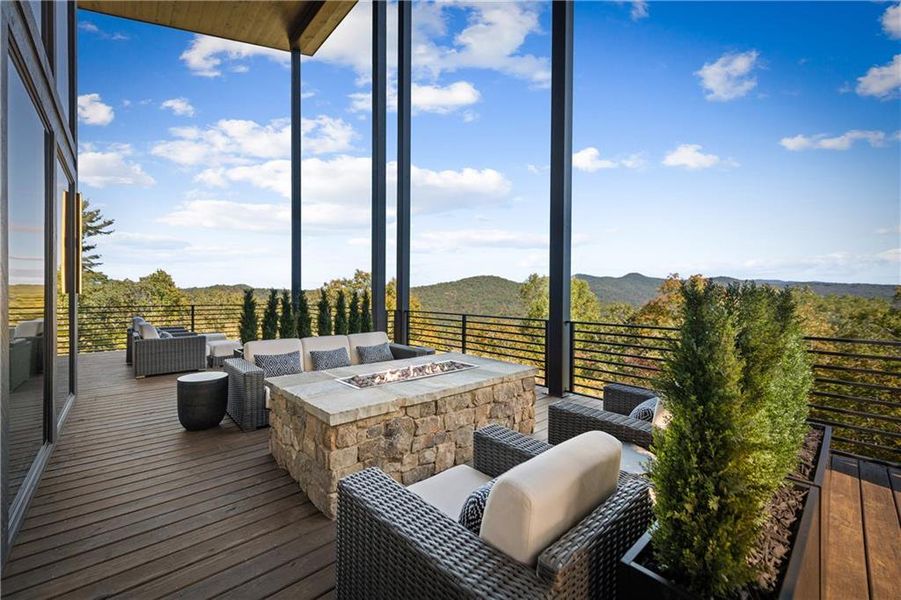 Exterior details and patio area of a home in , Blue Ridge (Image 33). Exterior details and patio area of a home in , Blue Ridge (Image 33).