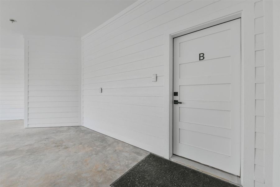 Entry along with extra storage closet