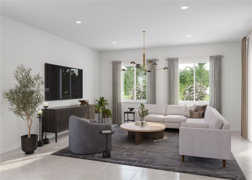 Furnished interior view inside a new home in Parkland Royale, Parkland (Image 7).