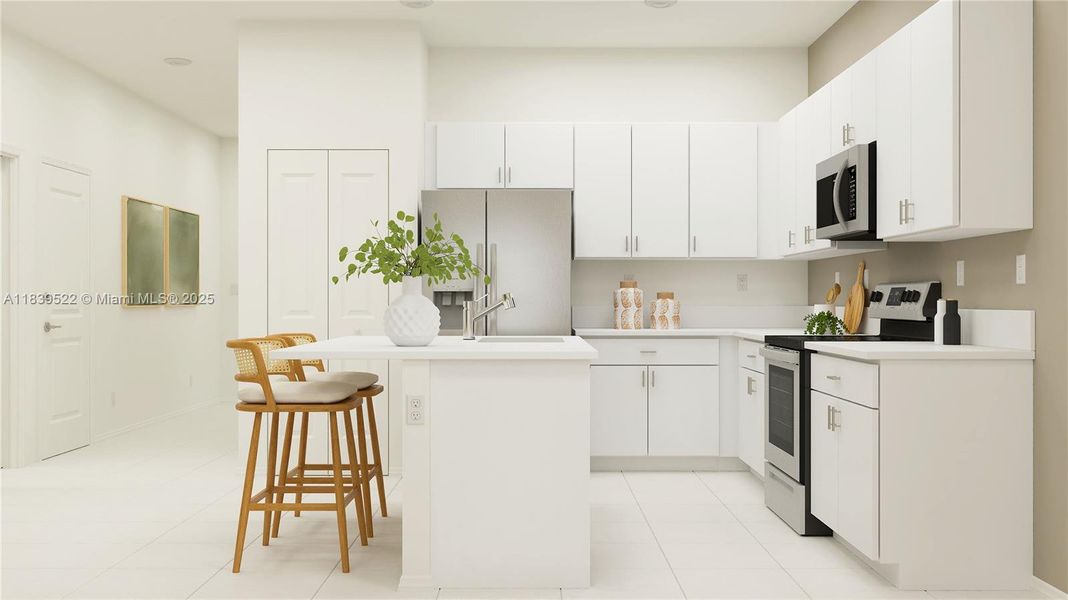 Furnished interior view inside a new home in Arbor Estates, Miami (Image 6).