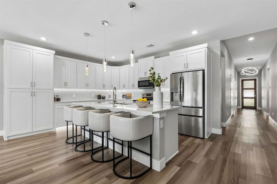 Furnished interior view inside a new home in , Dallas (Image 12).