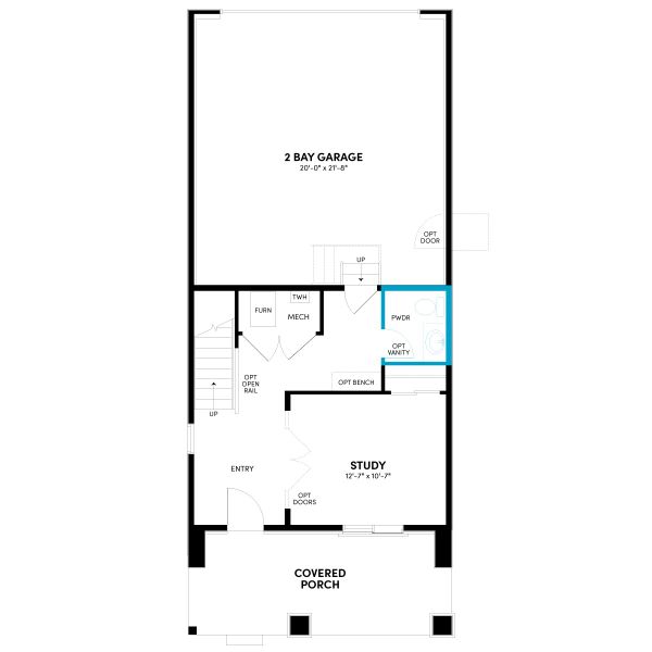 2D floor plan layout of this home in Apex at Uplands, Westminster, CO (Image 4).