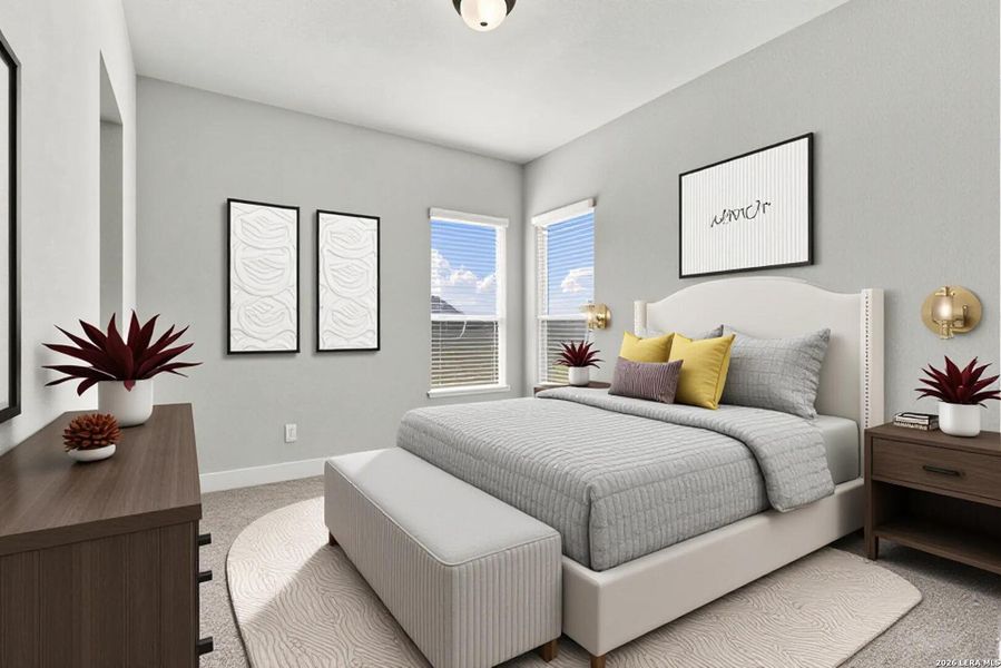 Furnished interior view inside a new home in Potranco Oaks 100's, Castroville (Image 6). Furnished interior view inside a new home in Potranco Oaks 100's, Castroville (Image 6).