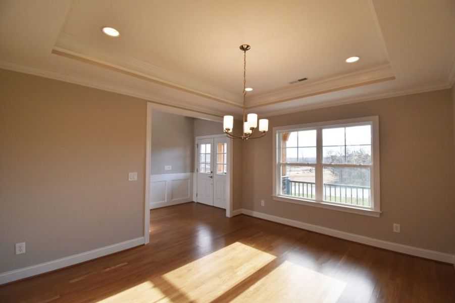 Representative unfurnished interior of a home built from the Lancaster by Keystone Homes NC in Preserve at Carriage Cove, Oak Ridge (Image 24).