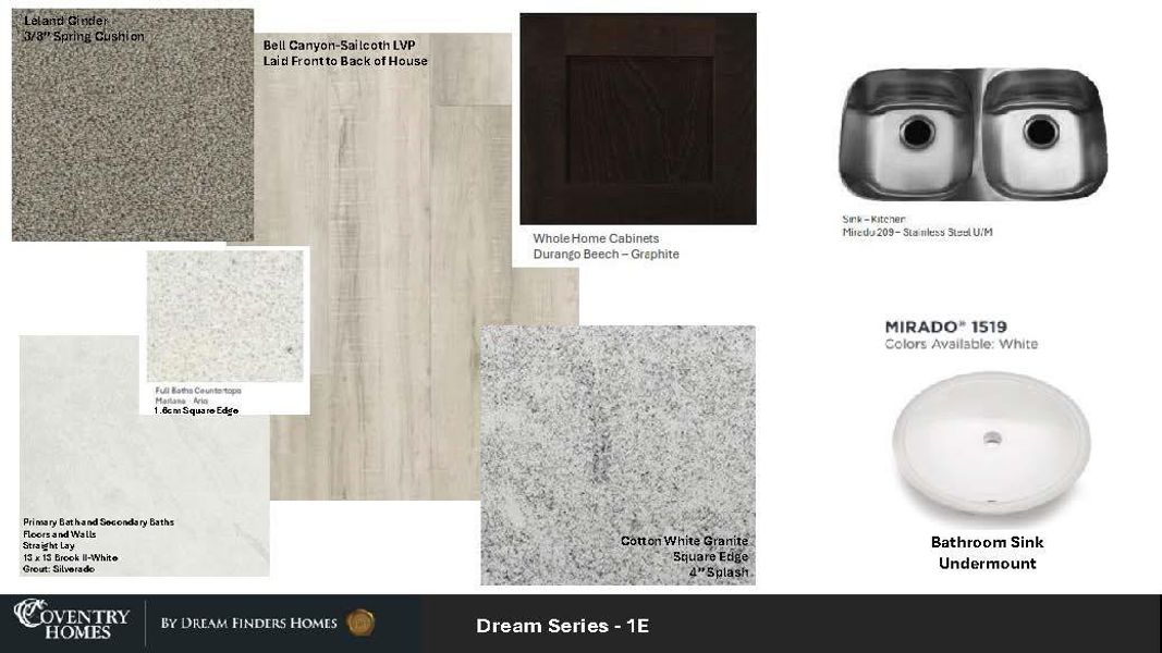 Sample of building materials used in homes in Windrose Green, Angleton (Image 6).
