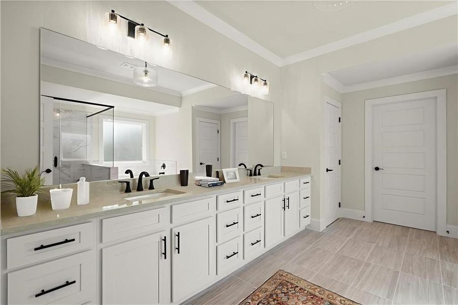 Furnished interior view inside a new home in , Flowery Branch (Image 7).