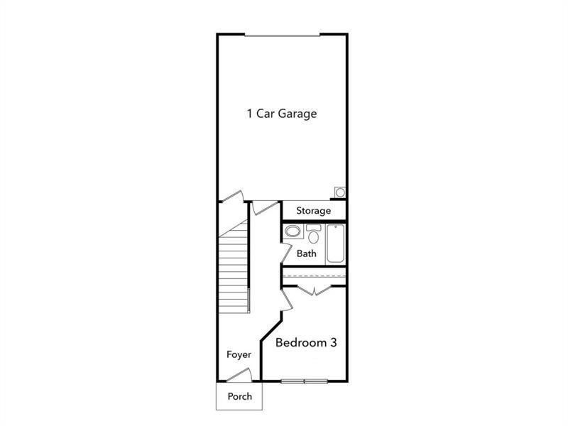 2D floor plan layout of this home in Magnolia Grove, Mableton, GA (Image 4).