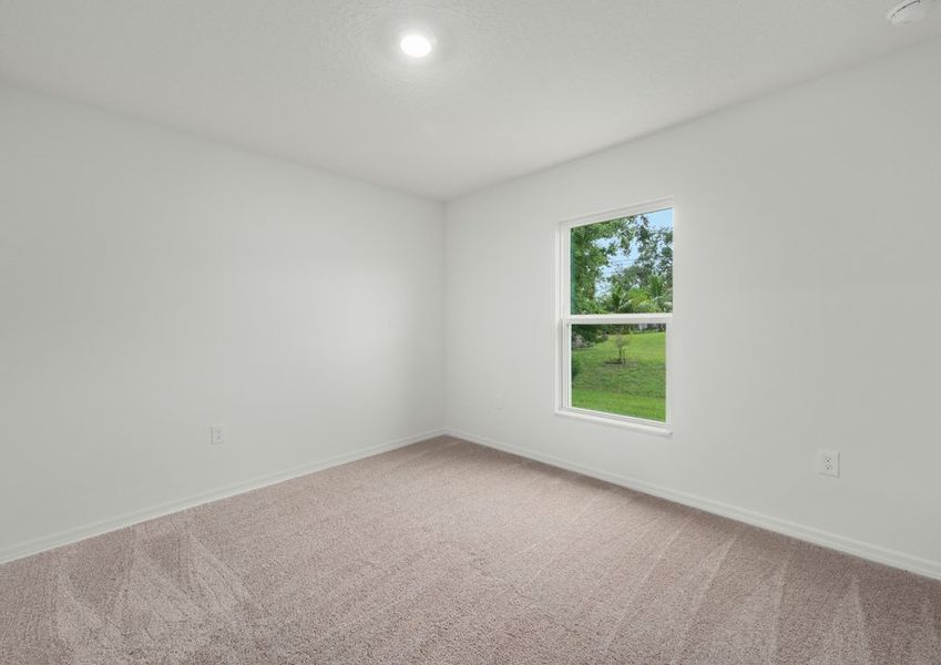 The spare bedrooms are also spacious and have natural lighting