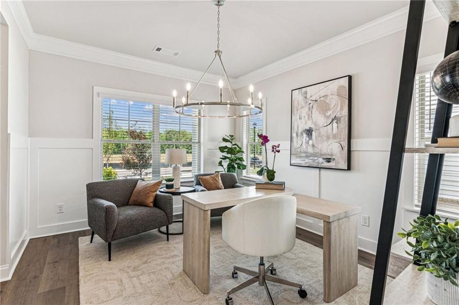 Furnished interior view inside a new home in , Flowery Branch (Image 32).