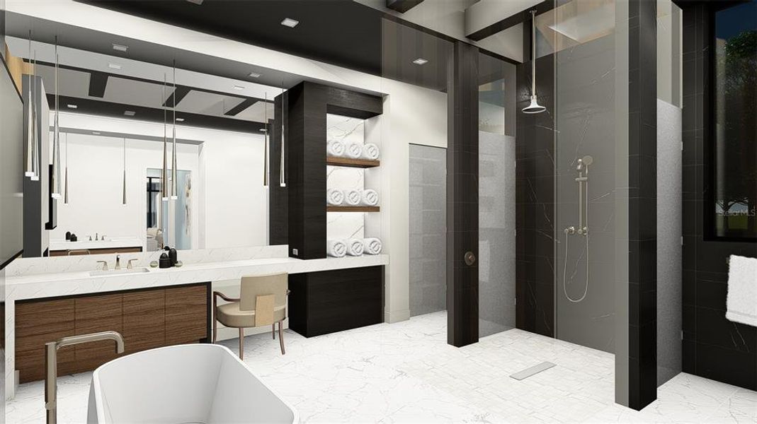 Furnished interior view inside a new home in , Fort Myers (Image 55).