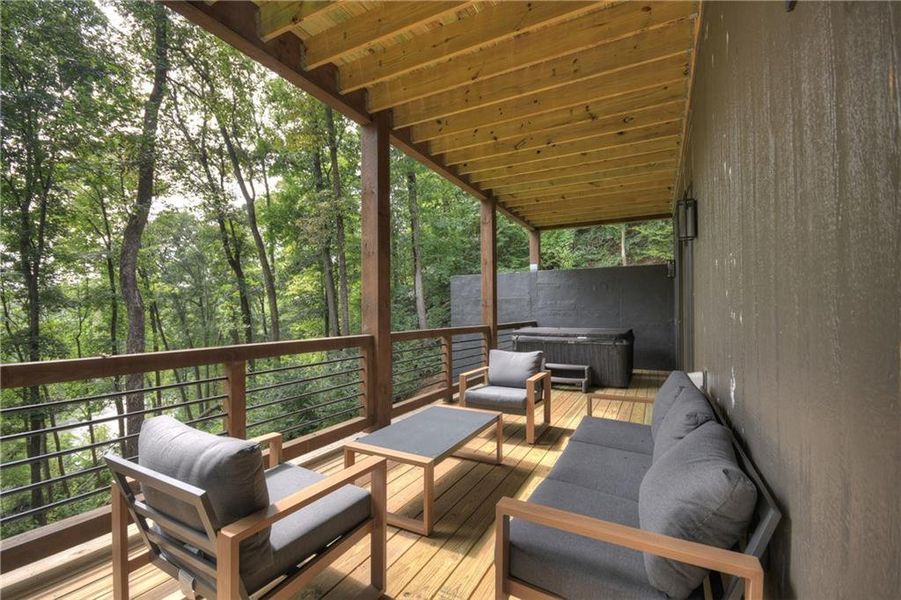 Exterior details and patio area of a home in , Blue Ridge (Image 25). Exterior details and patio area of a home in , Blue Ridge (Image 25).