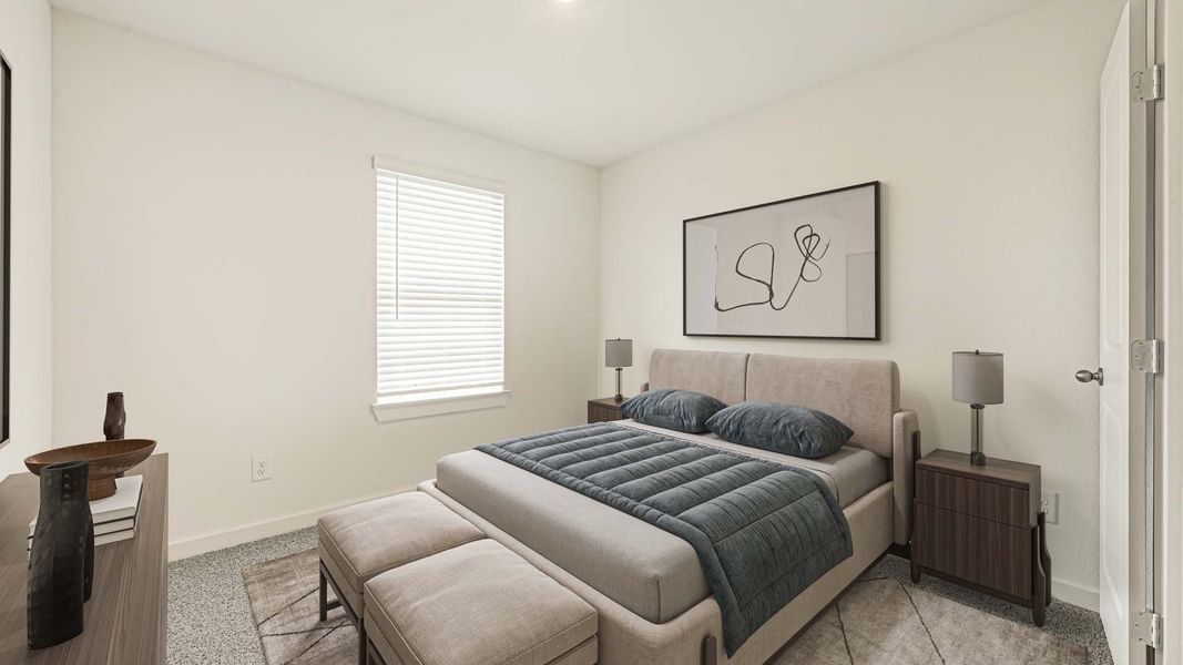 Furnished interior view inside a new home in August Trails, Needville (Image 6).