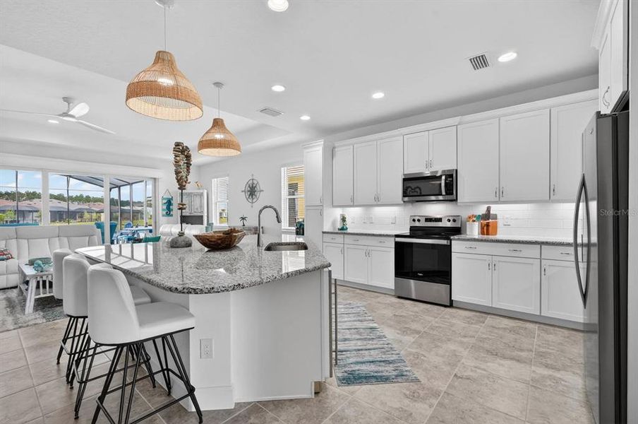 Furnished interior view inside a new home in , Daytona Beach (Image 23).