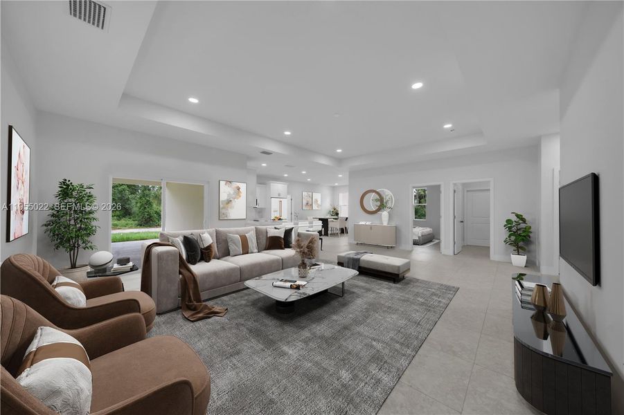 Furnished interior view inside a new home in , Lehigh Acres (Image 8).