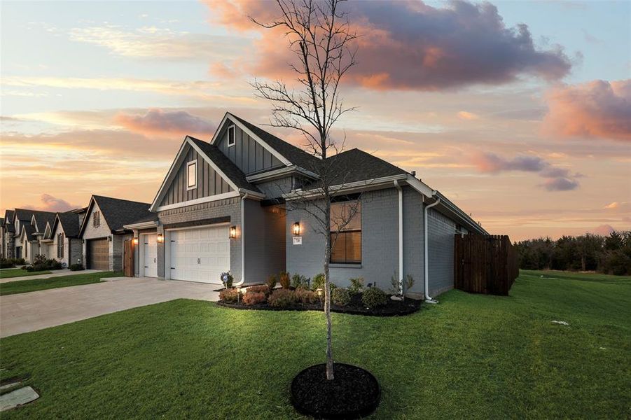 Front exterior of a new home in , Anna, TX, highlighting curb appeal (Image 23).