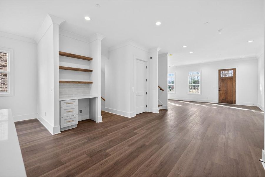 Spacious, unfurnished interior of a new home in Skyview On Broad, Sugar Hill (Image 19). Spacious, unfurnished interior of a new home in Skyview On Broad, Sugar Hill (Image 19).