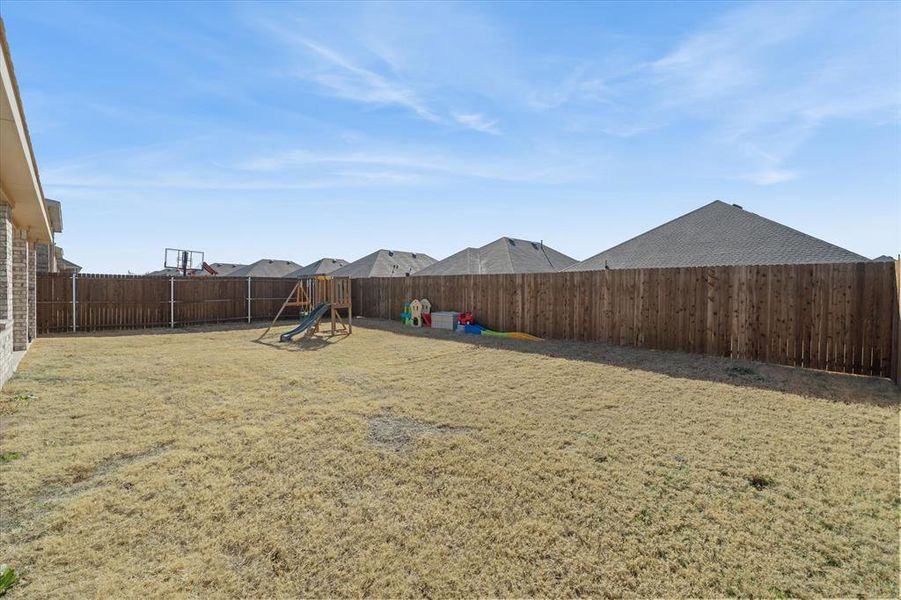 View of fenced backyard View of fenced backyard