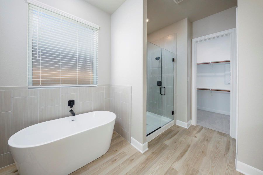 Furnished interior view inside a new home in Sierra Vista, Iowa Colony (Image 8).