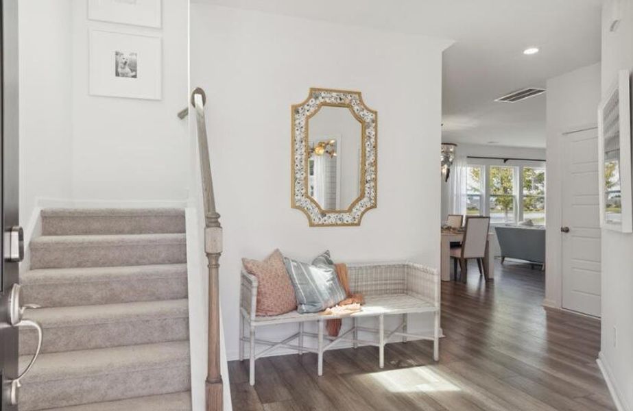 Furnished interior view inside a new home in Sweetgrass at Summers Corner, Summerville (Image 24).