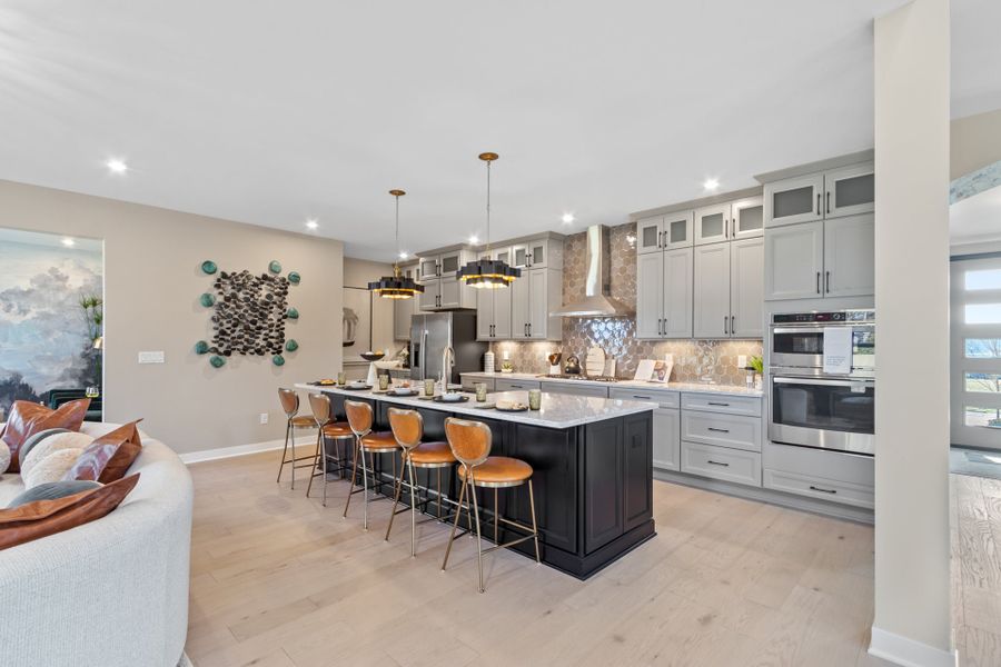 Representative furnished interior of a home built from the Huxley by Fischer Homes in Veranda Manor, Canton (Image 12).