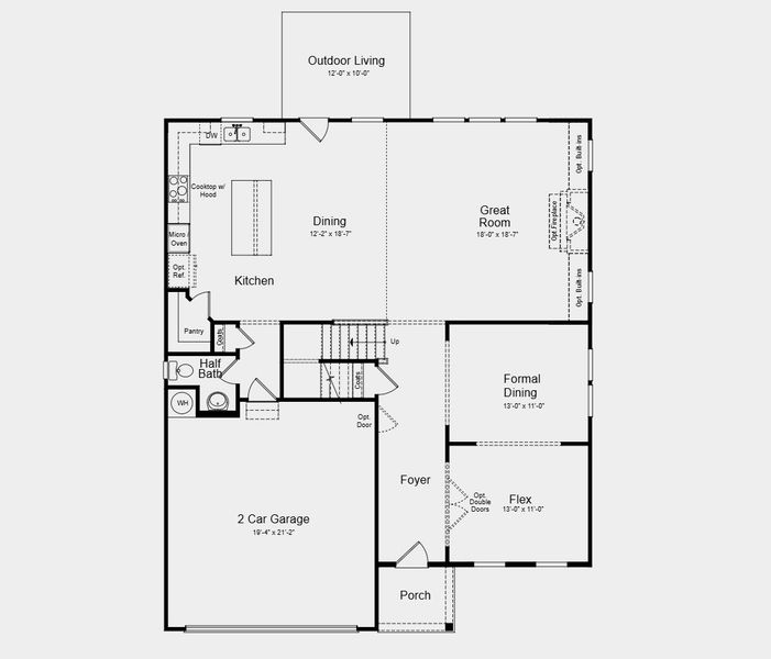 2D floor plan layout for the Trenton by Taylor Morrison in Nichols Farm, Dacula, GA (Image 5). 2D floor plan layout for the Trenton by Taylor Morrison in Nichols Farm, Dacula, GA (Image 5).