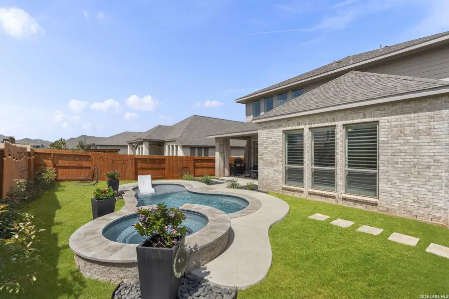 Exterior details and patio area of a home in Veramendi, New Braunfels (Image 25).