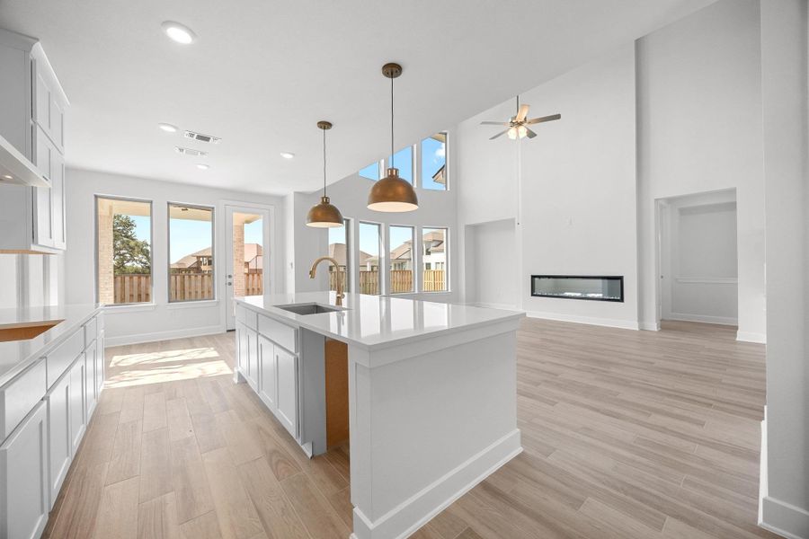 Furnished interior view inside a new home in Parmer Ranch, Georgetown (Image 4).