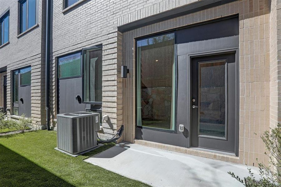 Step out of primary bedroom onto patio Step out of primary bedroom onto patio