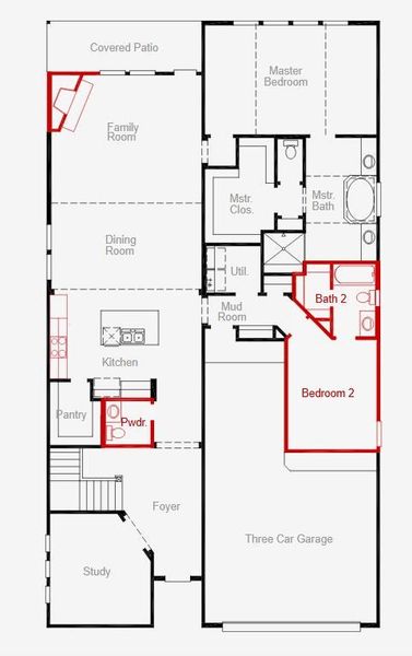 2D floor plan layout of this home in Painted Tree, McKinney, TX (Image 3). 2D floor plan layout of this home in Painted Tree, McKinney, TX (Image 3).