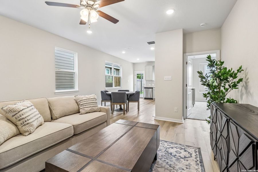 Furnished interior view inside a new home in Casinas at Gruene, New Braunfels (Image 10).