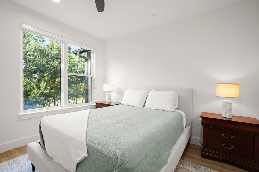 The junior suite boasts gorgeous tree top views through a large picture window. The junior suite boasts gorgeous tree top views through a large picture window.
